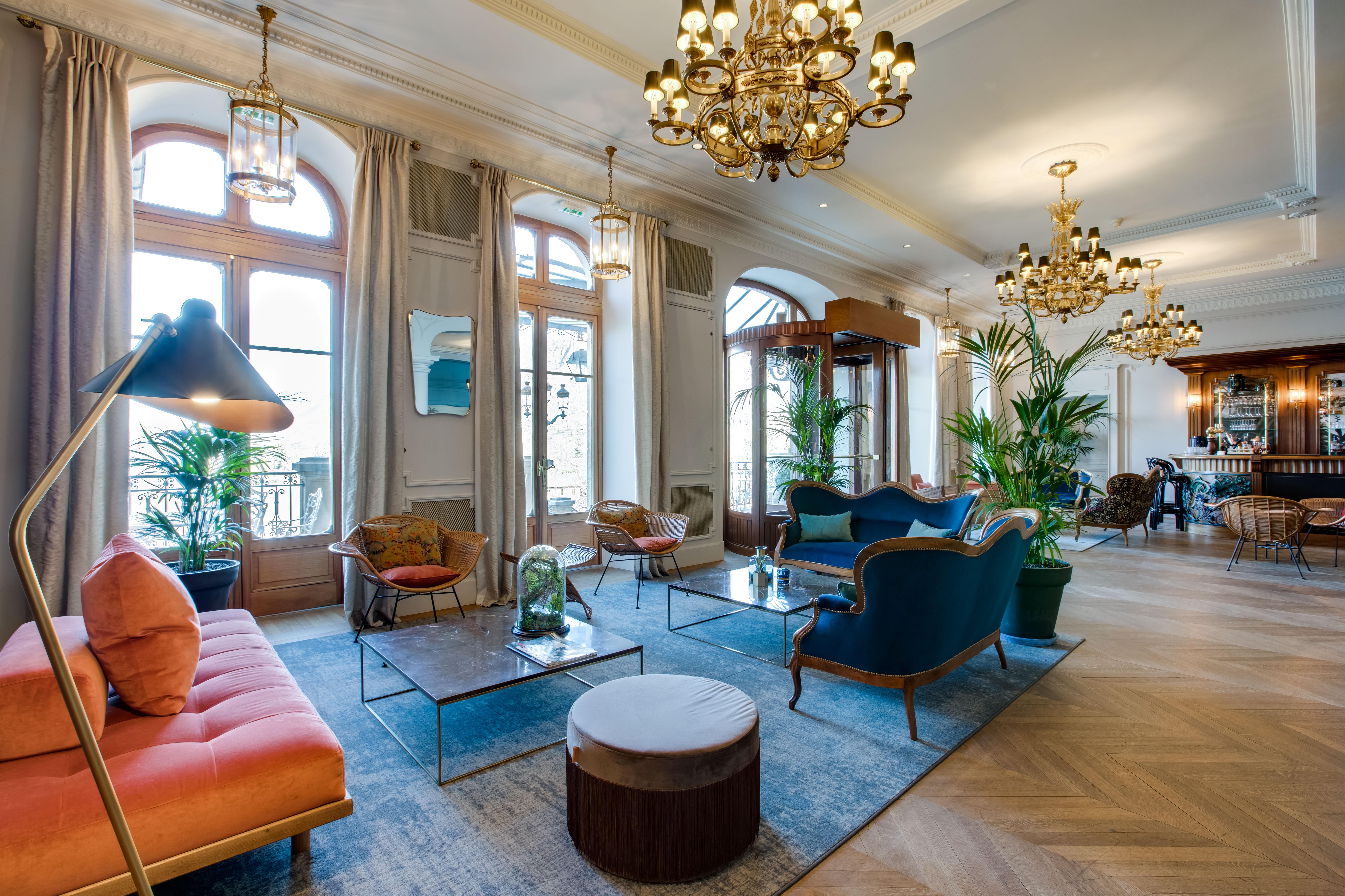 Le Palace De Menthon Eksteriør billede The lounge at the Hotel Axelmannstein